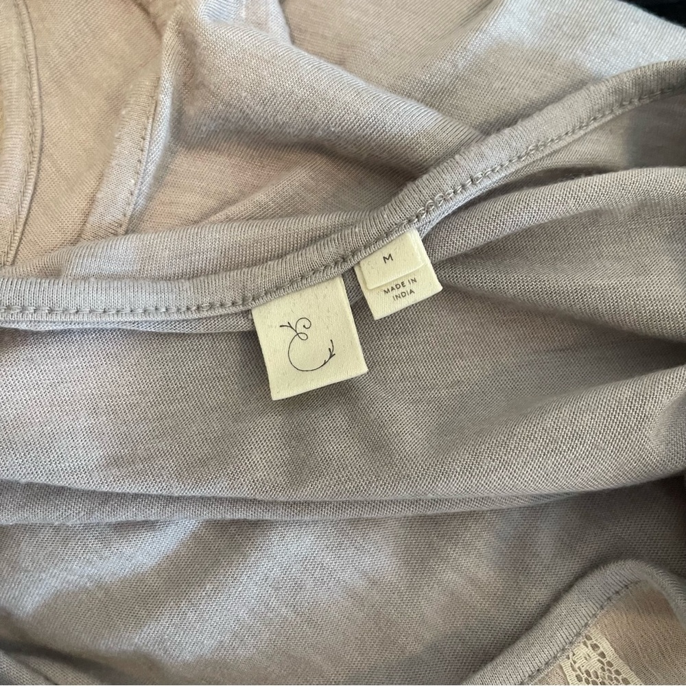 E by Eloise Floral Overlay Tank Top, Gray, medium - Picture 6 of 7
